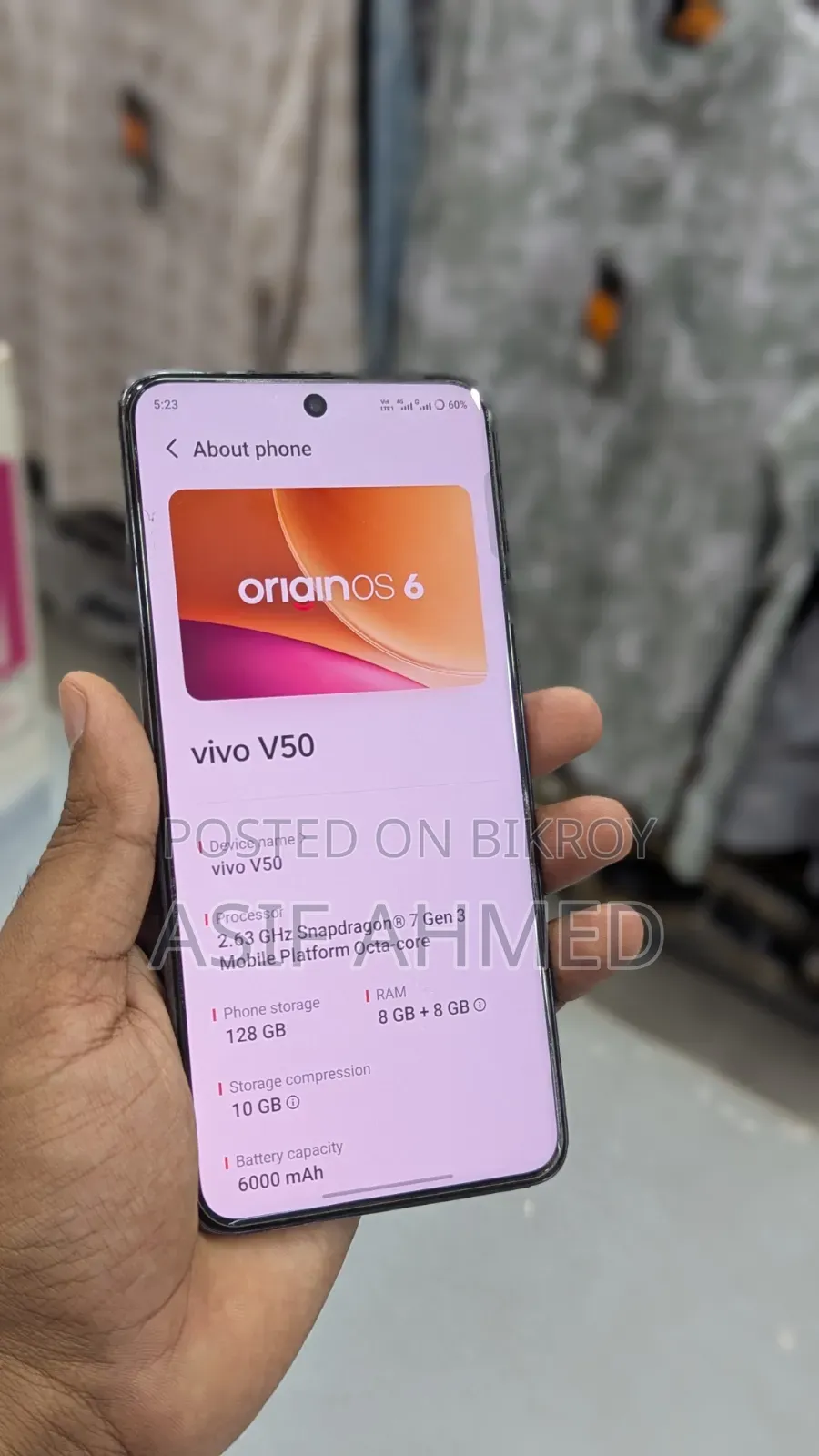 Vivo V50 128 GB Gray