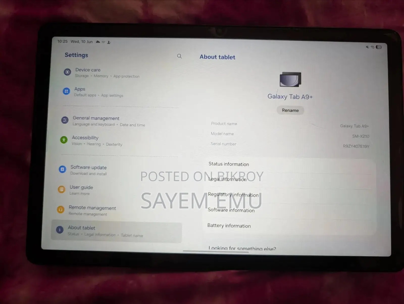 Samsung Galaxy Tab A9+ 128 GB Black