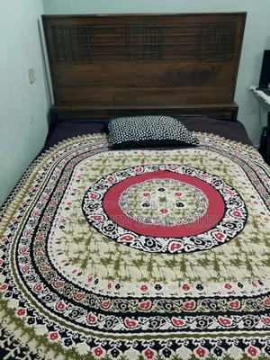 Series wood bed with mattress 5 feet wide 7 feet long