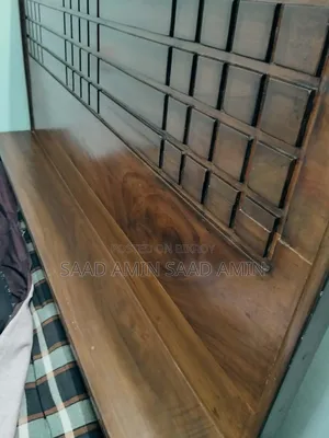 Series wood bed with mattress 5 feet wide 7 feet long