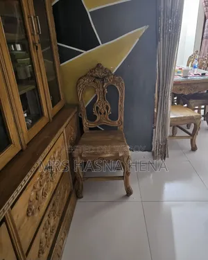 Original Teak Wood 6-Chair Dining Table for Sale.