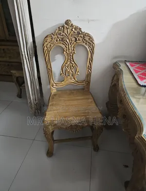 Original Teak Wood 6-Chair Dining Table for Sale.