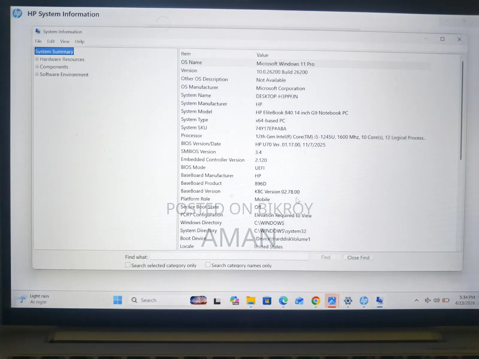 Laptop HP EliteBook 840 G9 16GB Intel Core I5 SSD 512GB