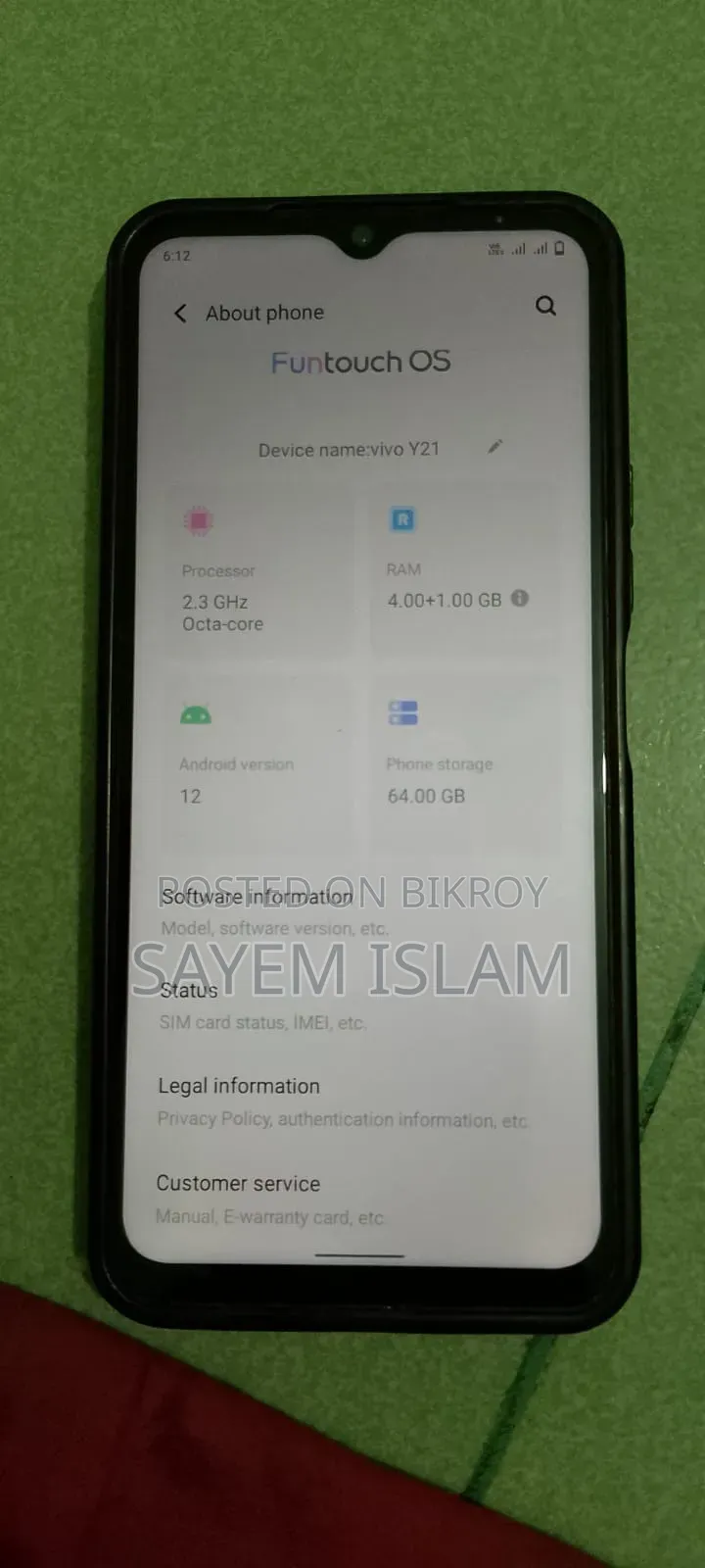 Vivo Y21 64 GB Silver