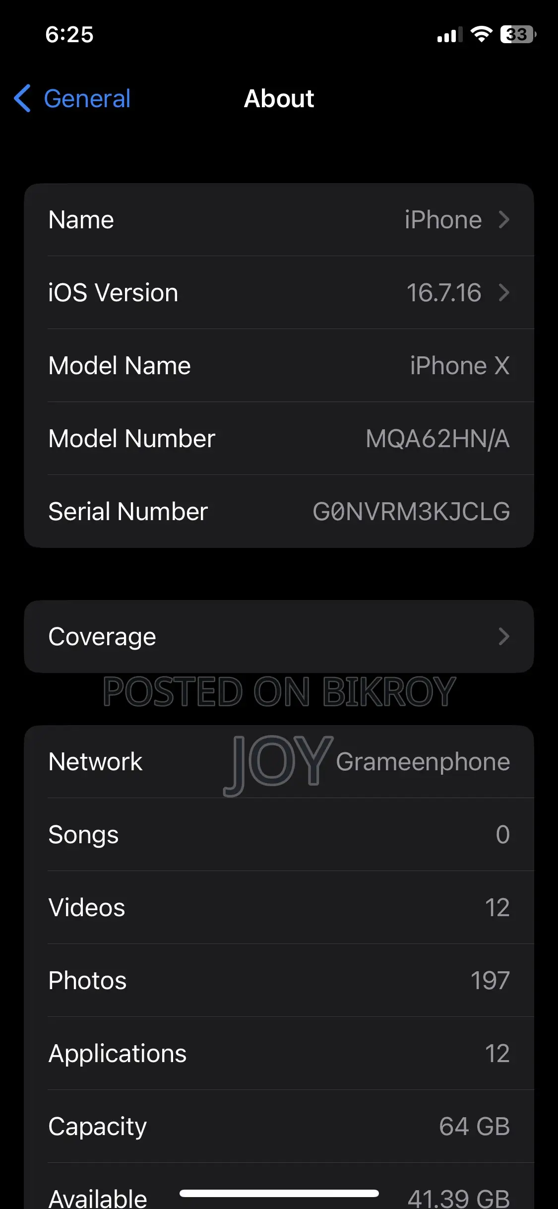 Apple iPhone X 64 GB White
