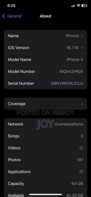 Apple iPhone X 64 GB White