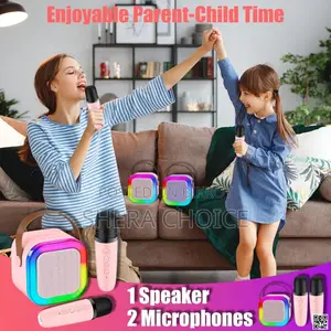 K12 Karaoke RGB Bluetooth Portable Wireless Microphone Speaker