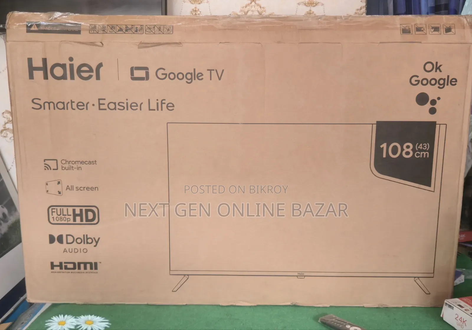 Haier 43" Google Voice LED TV (6 Months Warranty and Replacement)
