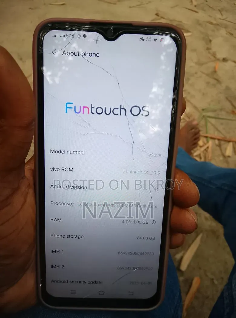 Vivo Y20 64 GB Blue