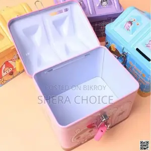 Creative Metal Piggy Bank Money Box, Cute Bear House Bank