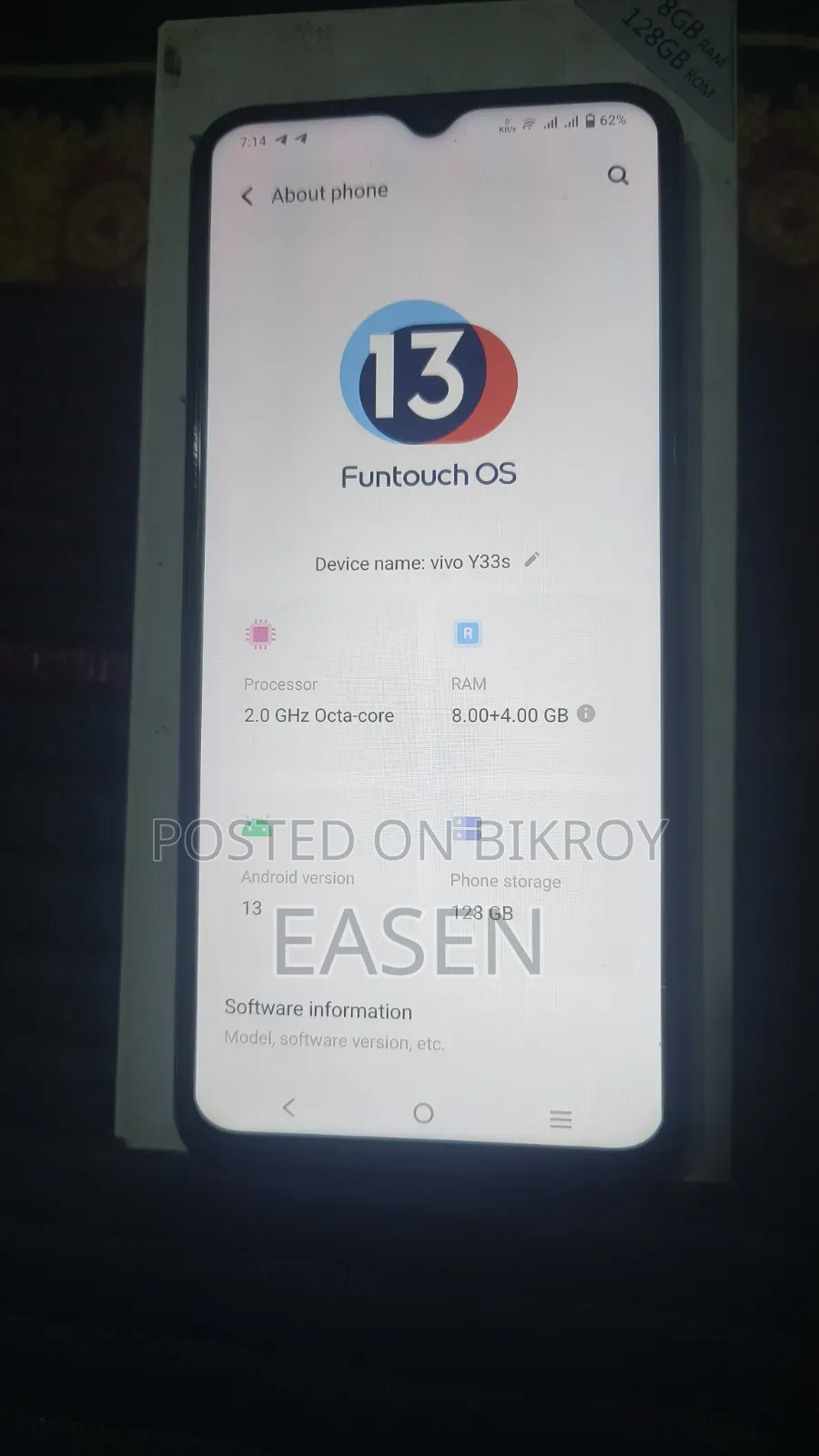 Vivo Y33s 128 GB Gold