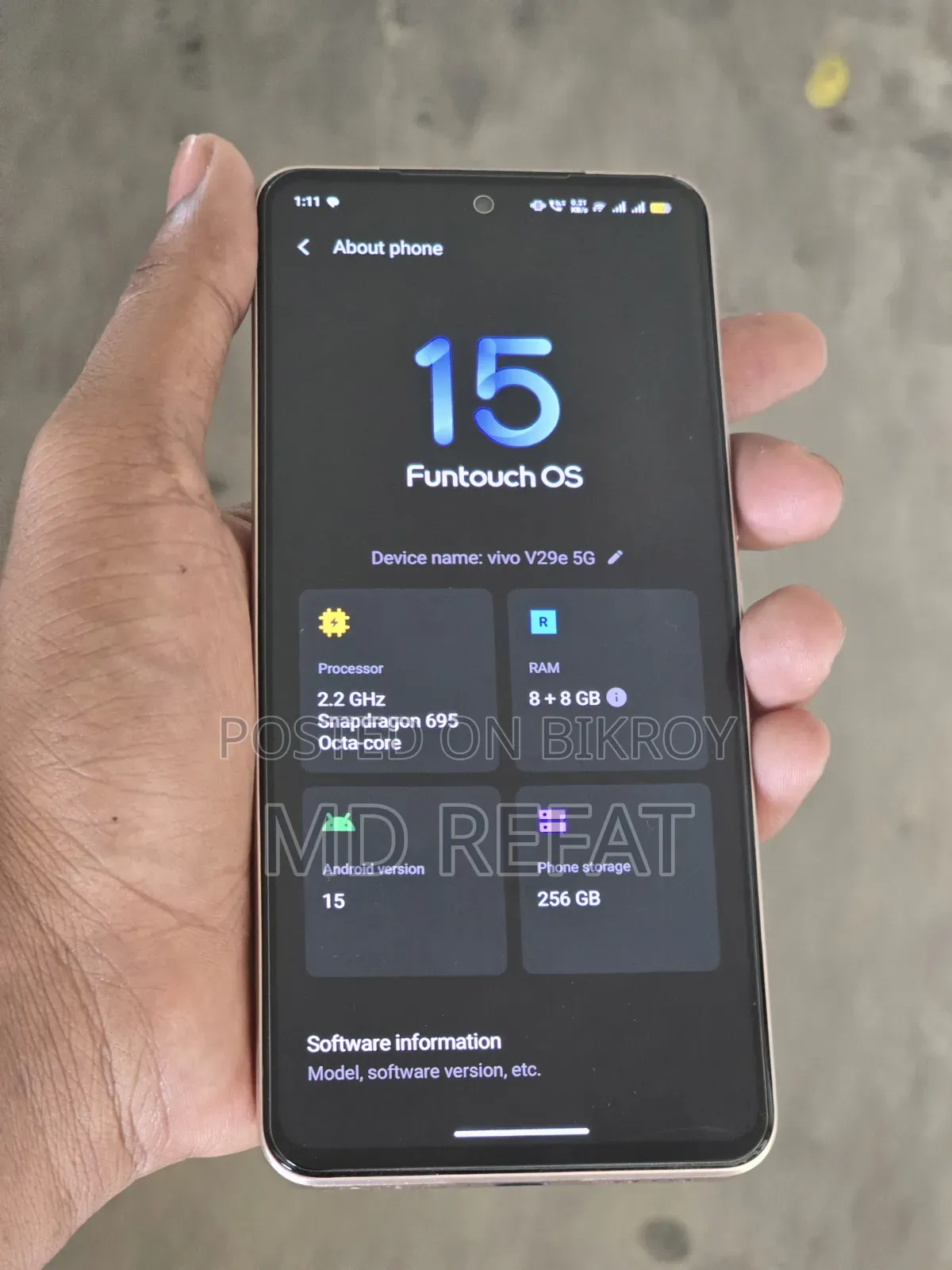 Vivo V29e 5G 256 GB Orange