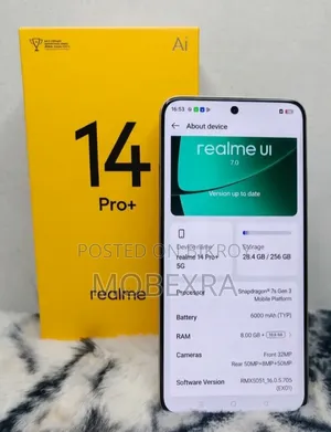 Realme 14 Pro+ 256 GB Rose Gold