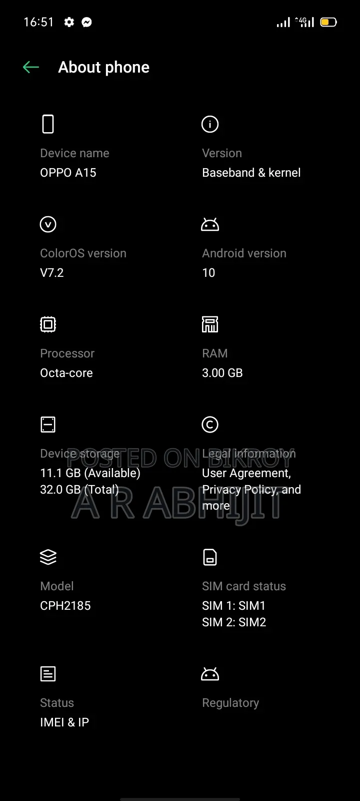 Oppo A15 32 GB White