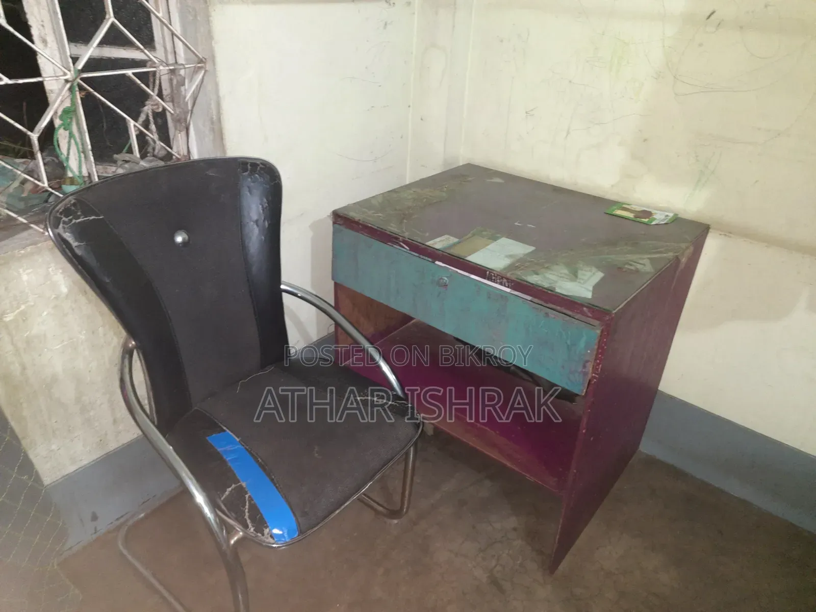 Wooden Study Table + Chair