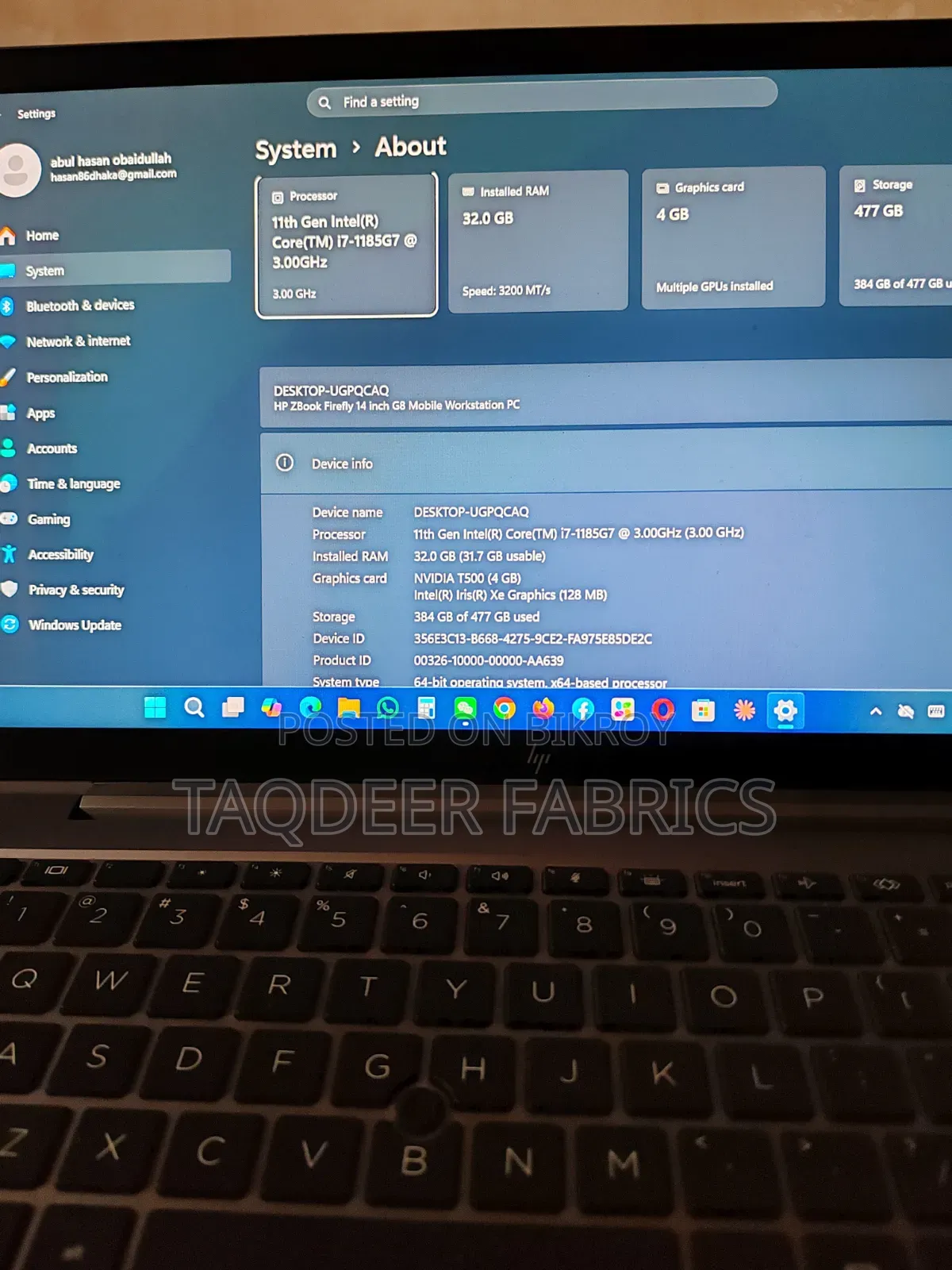 Laptop HP ZBook Studio x360 15 G6 32GB Nvidia SSD 32GB