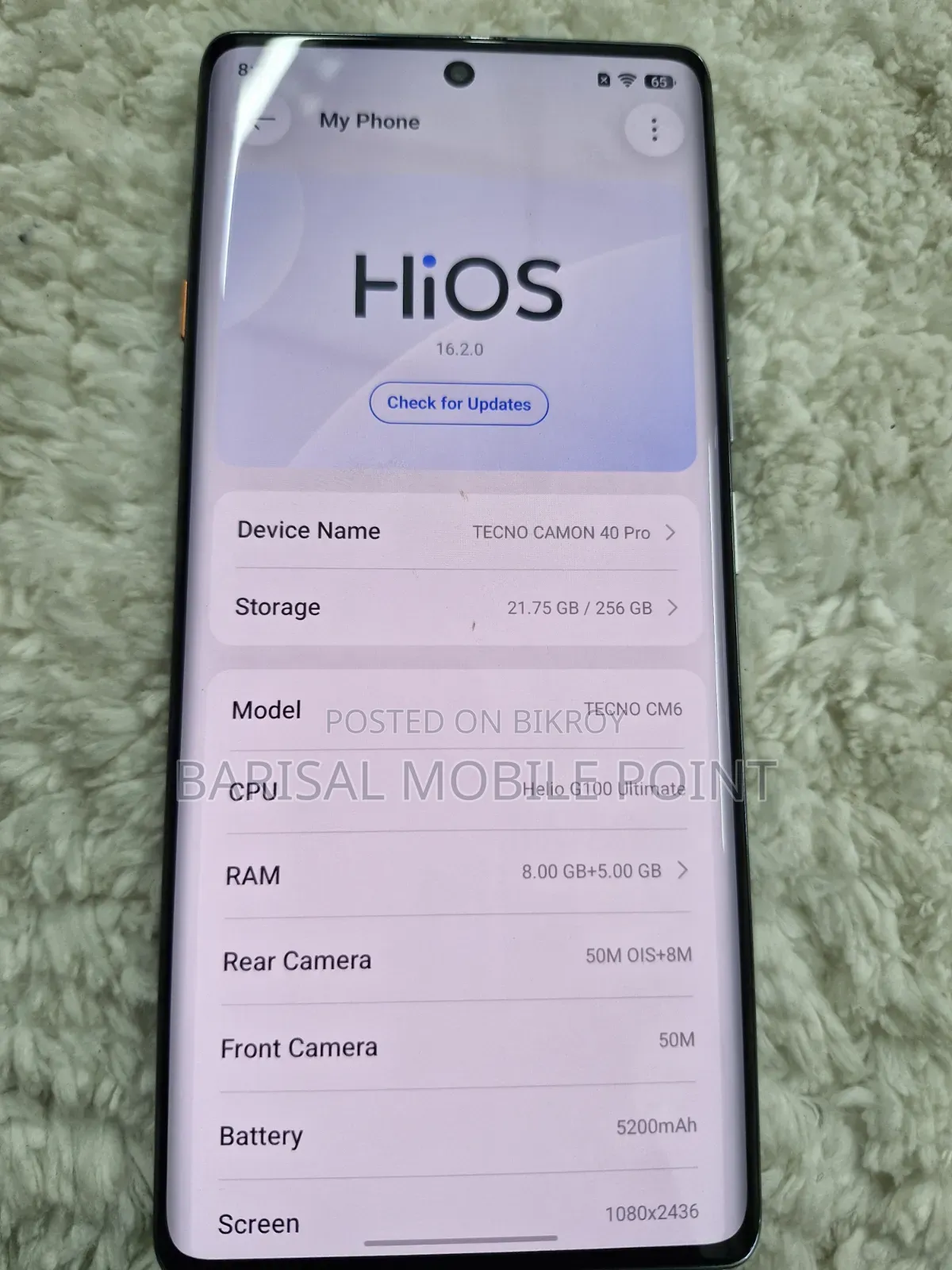 Infinix 256 GB Gray