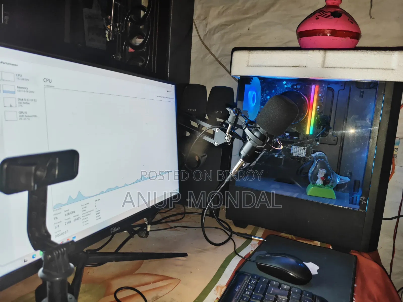 Desktop Computer MSI Model 16GB AMD Ryzen 5 SSD 256GB