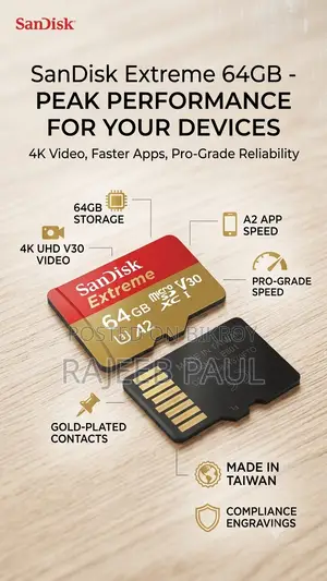Sandisk Extreme 64gb Microsdxc (U3)