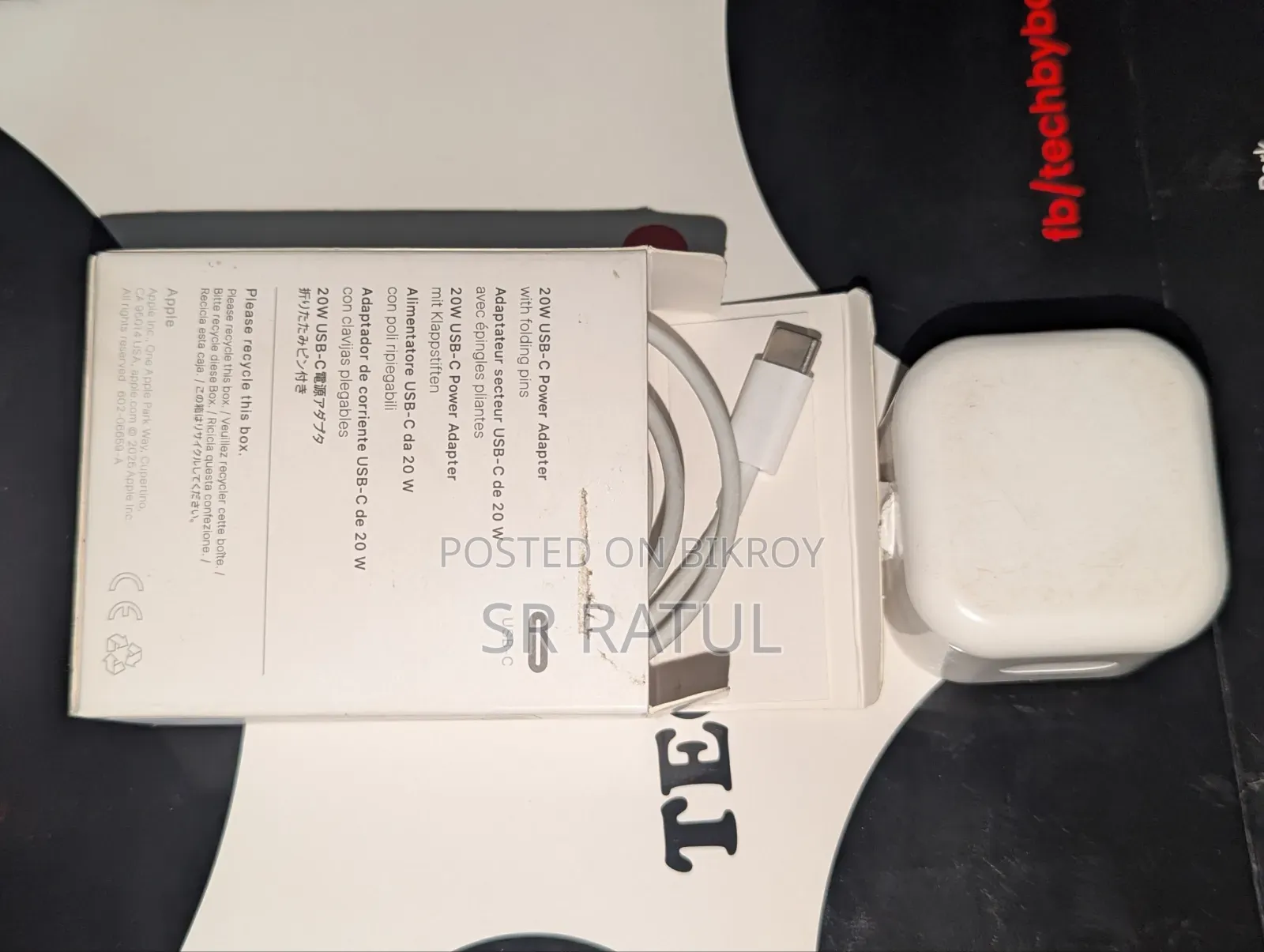 Apple Adapter And Cable 20w