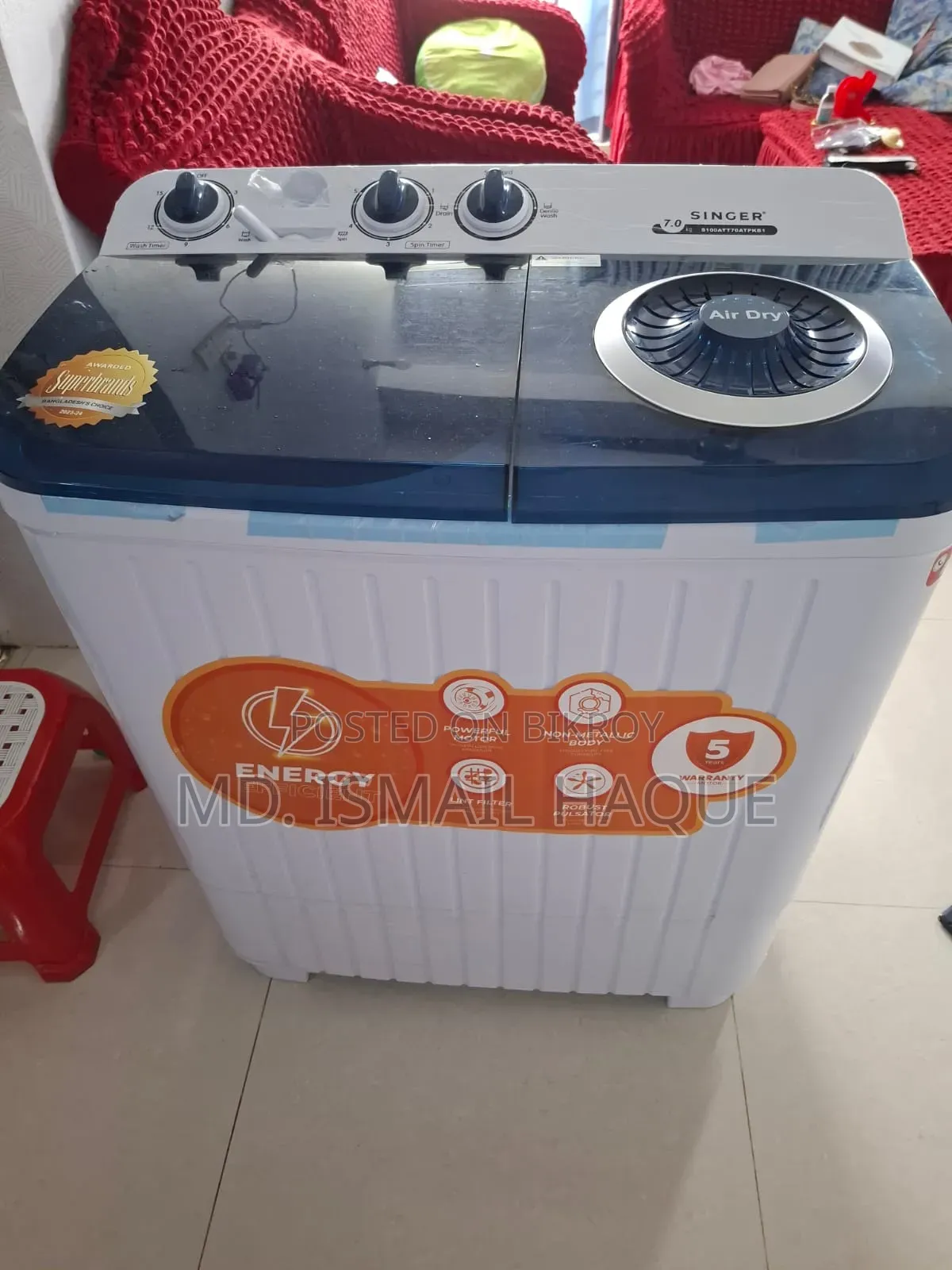 Twin Tub Washing Machine 7kg
