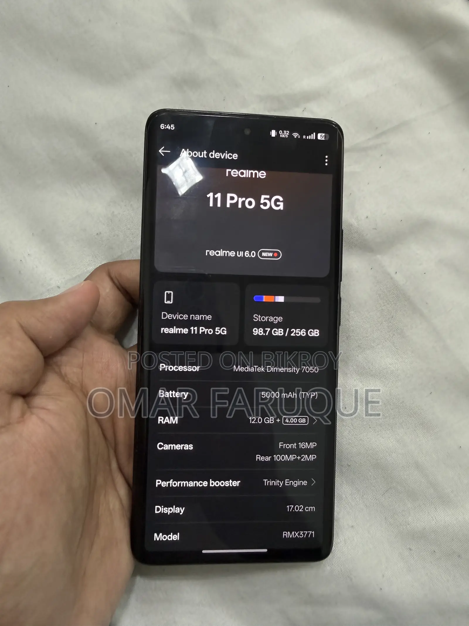 Realme 11 Pro 256 GB Black