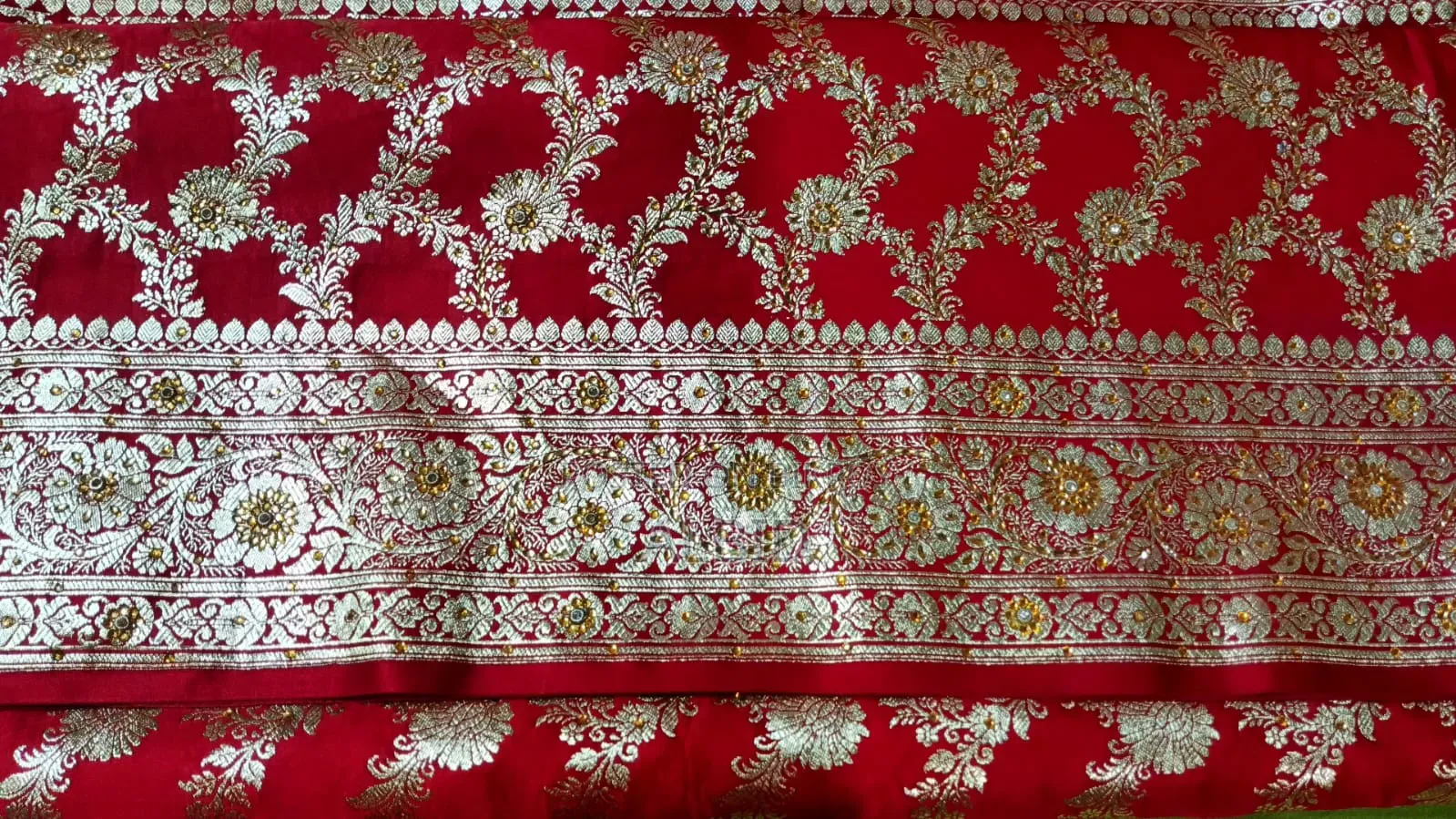 New Bride Saree for Taka. Full body stone. Trending new saree
