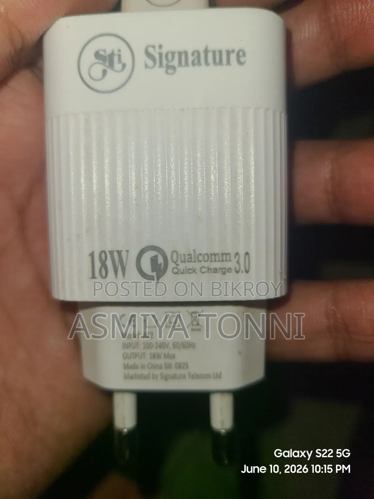 18W Fast Charger With Cable