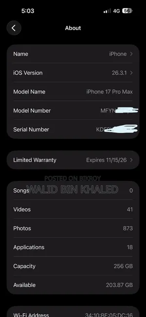 Apple iPhone 17 Pro Max 256 GB Orange