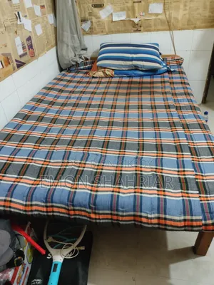 Single Bed With 1 Mattress And 2 Pillows