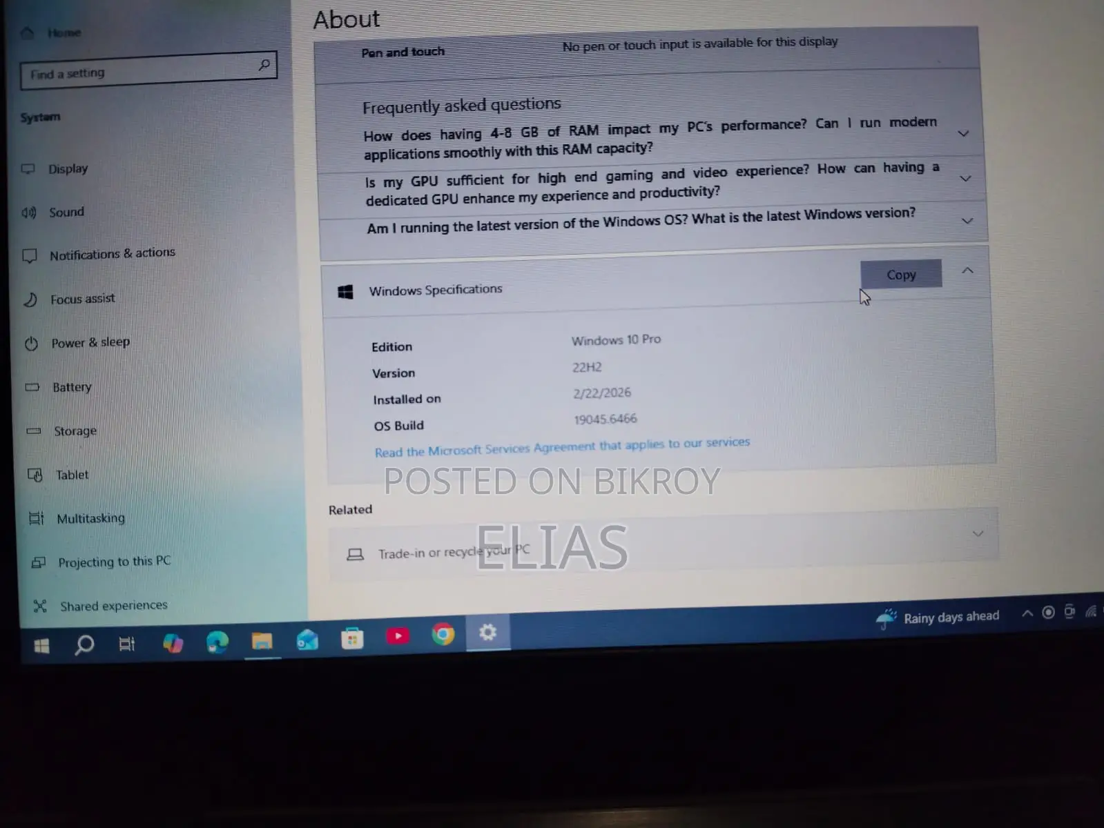 New Laptop Lenovo 4GB SSD 128GB