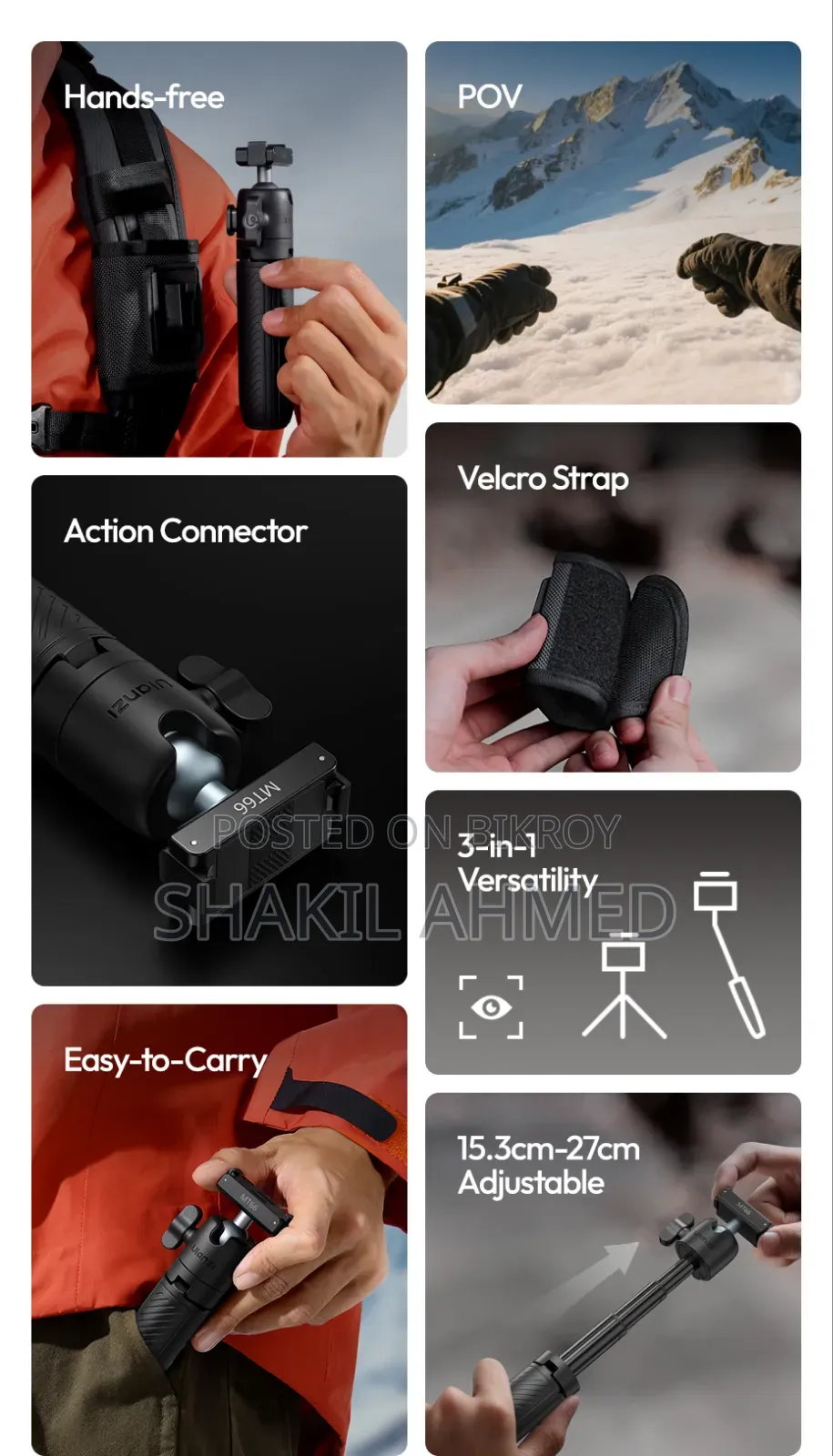 Ulanzi Mt-66 Tripod For Dji Action Cameras