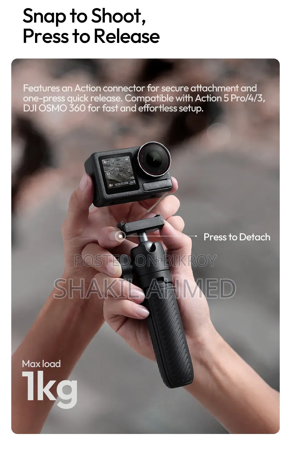Ulanzi Mt-66 Tripod For Dji Action Cameras