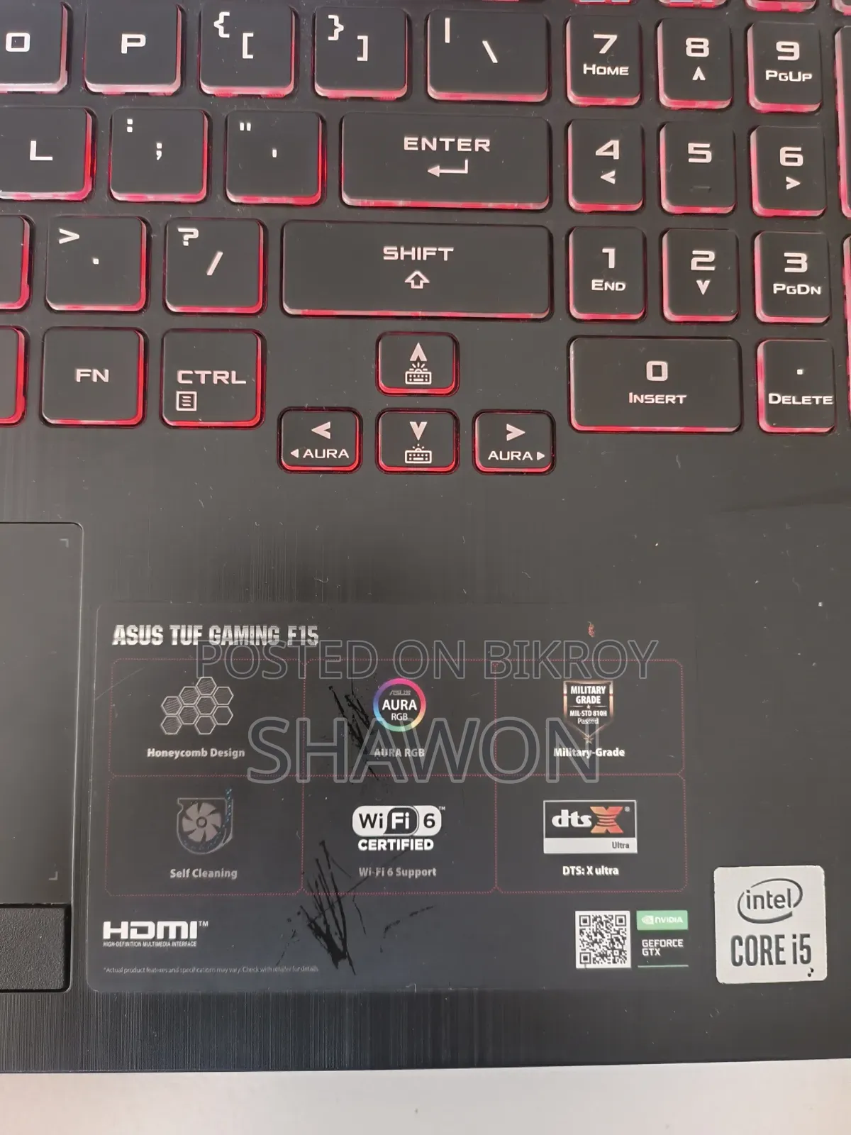 Laptop Asus TUF Dash F15 8GB Intel SSD 512GB
