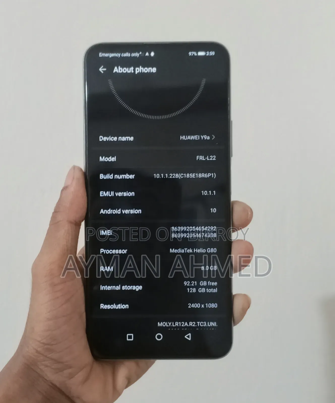 Huawei Y9a 128 GB White