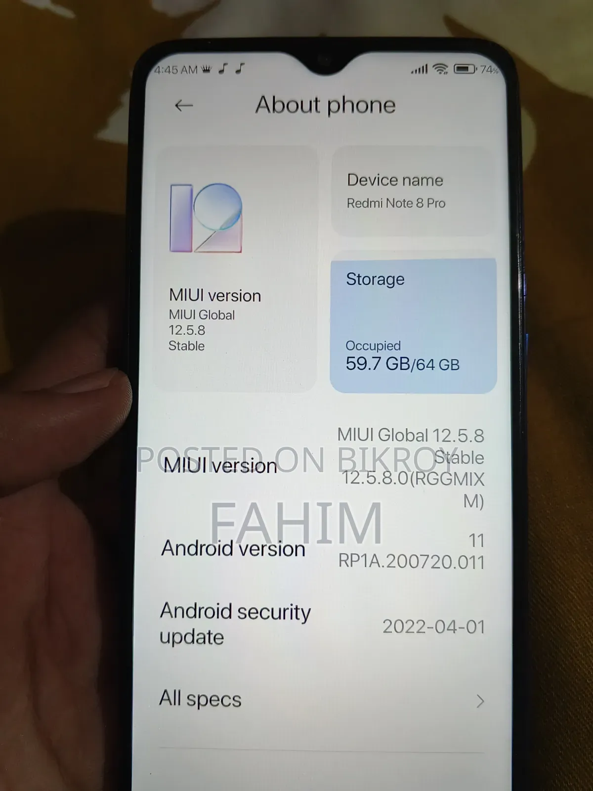 Xiaomi Redmi Note 8 Pro 64 GB Blue
