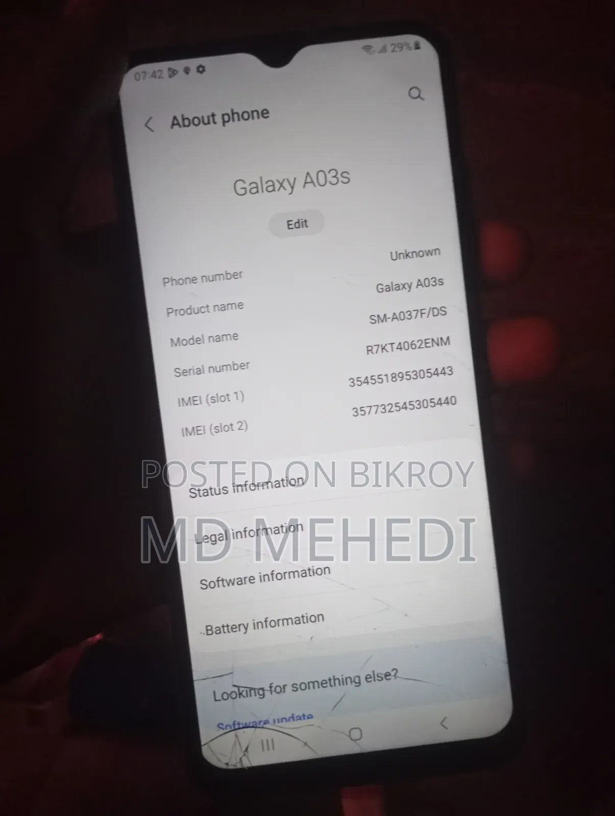 Samsung Galaxy A03s 64 GB Blue