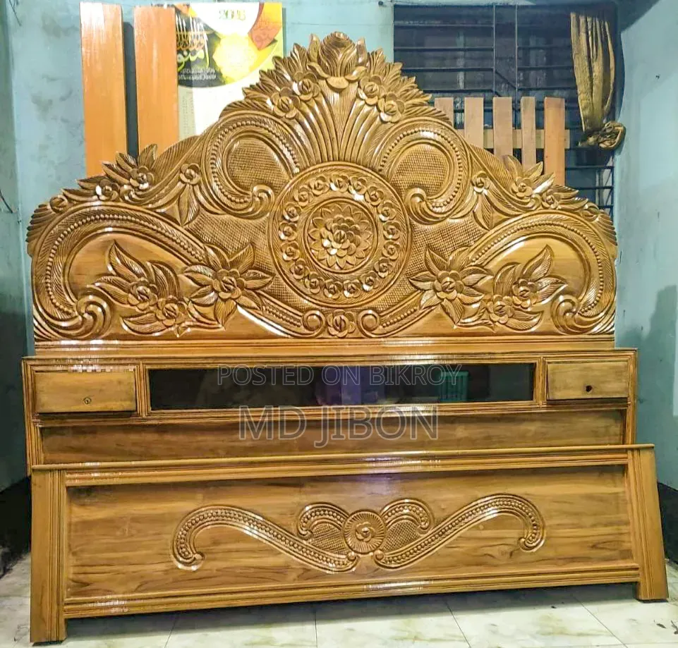 খাট সেগুন কাঠের 6/7