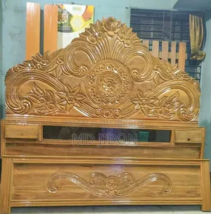 খাট সেগুন কাঠের 6/7