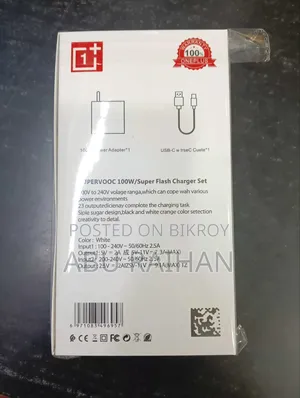 One Plus 100 Watt Supervooc Original Charger
