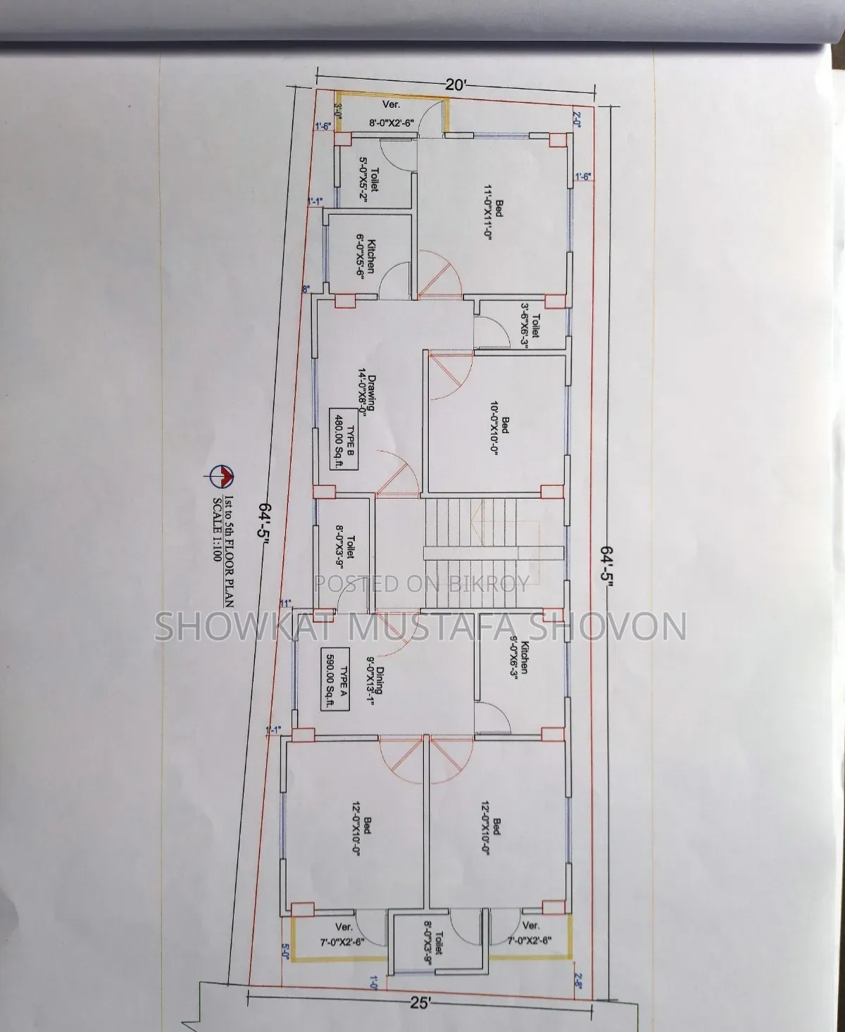 11-bedroom House in Two-story building, Khilkhet for Sale