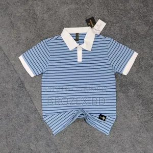 Men's Premium Cotton Striped Polo T-Shirt