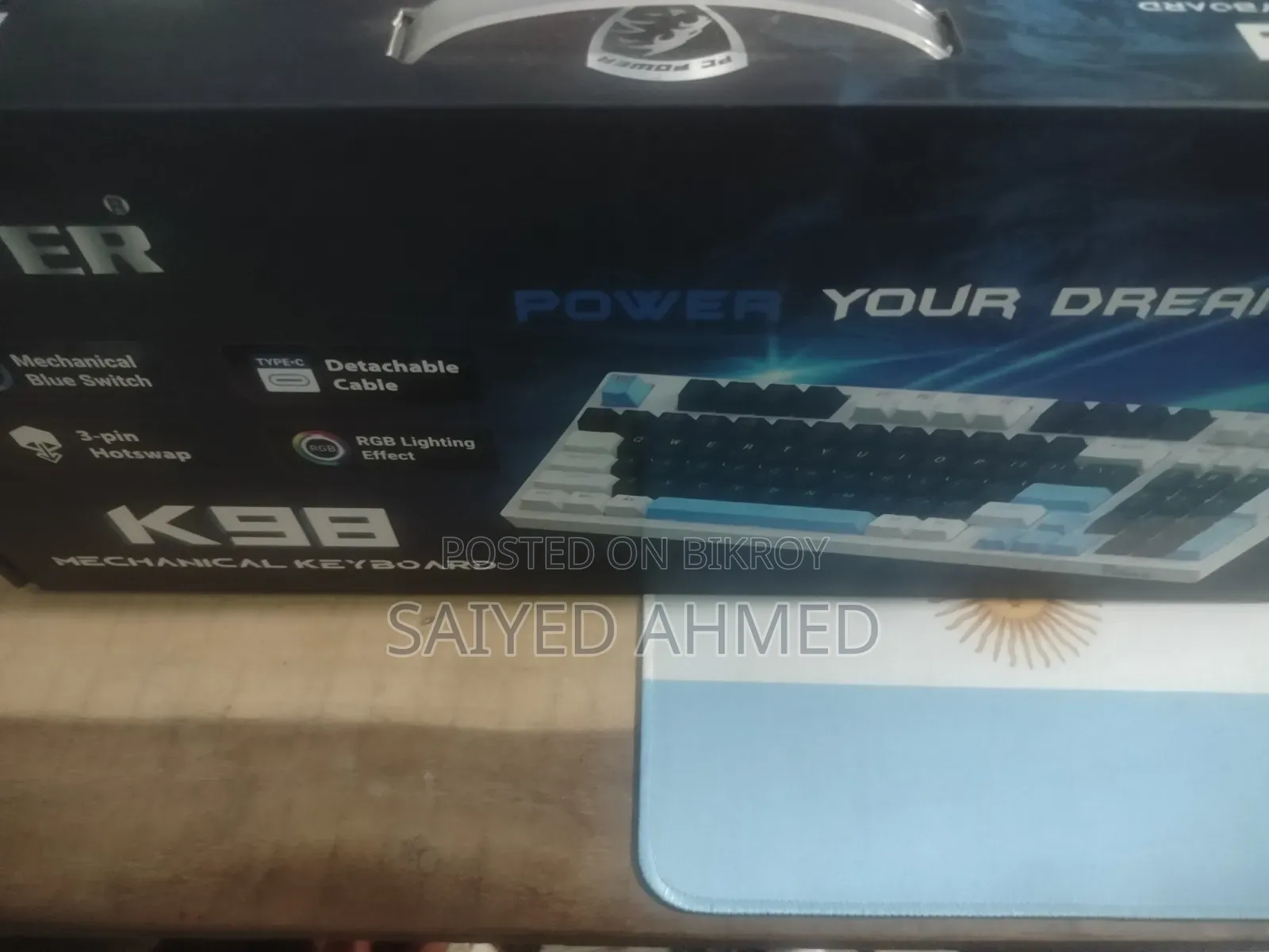 Pc Power Mechanical Keyboard RGB Wireless Mouse