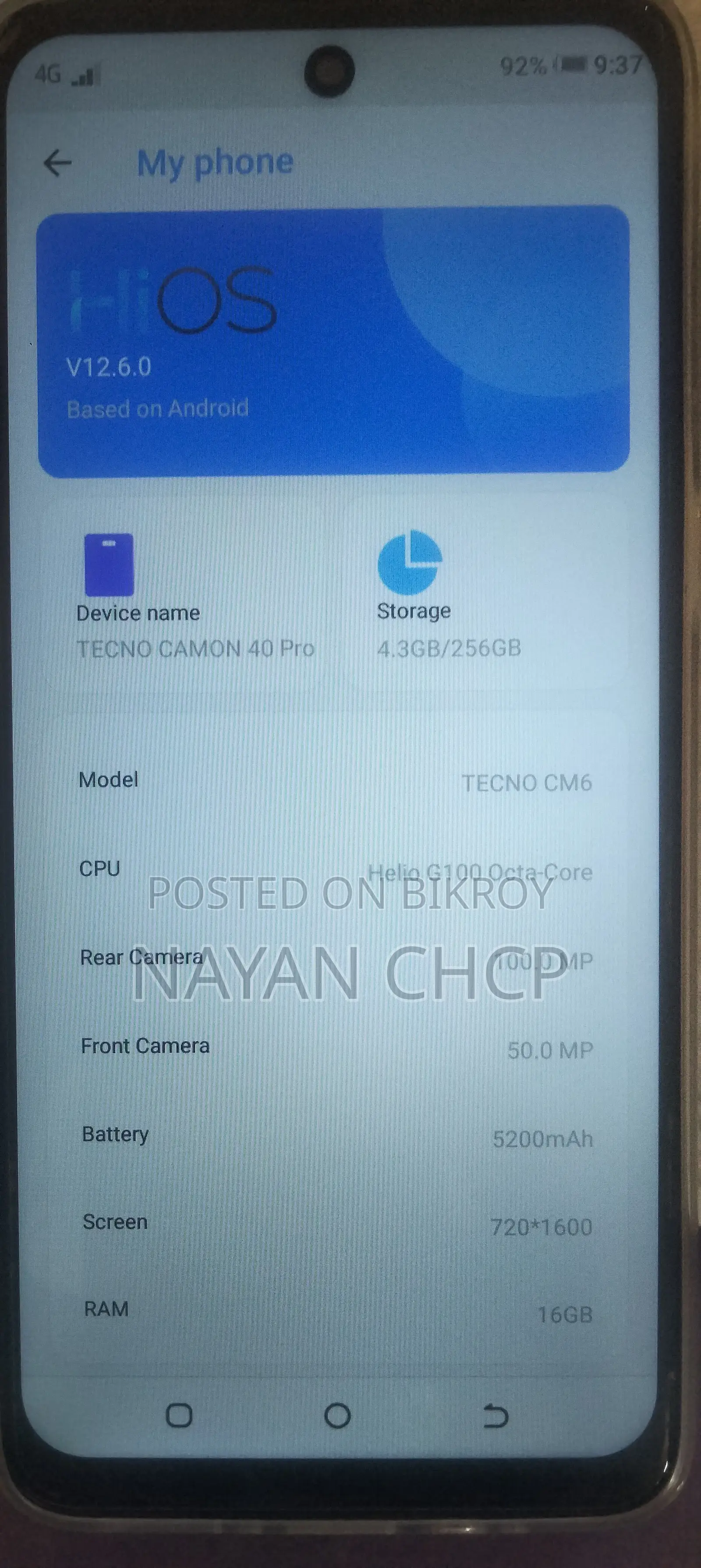 New Tecno Camon 40 Pro 5G 256 GB Gray
