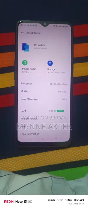 Oppo A16 64 GB Blue