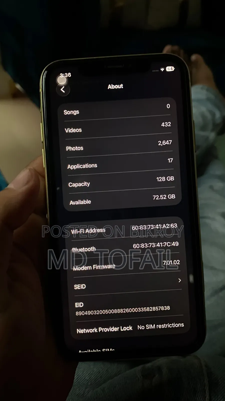 Apple iPhone 11 128 GB Yellow