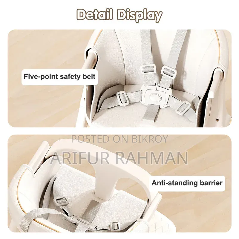 Baby Feeding High Chair | Adjustable Stroller, Rocking Stainless Steel