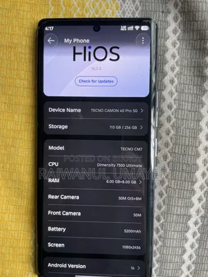 Tecno Camon 40 Pro 5G 256 GB Black