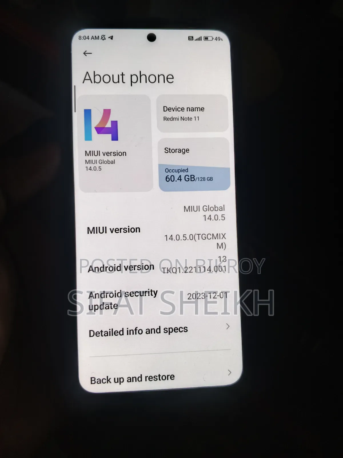 Xiaomi Redmi Note 11 128 GB Blue