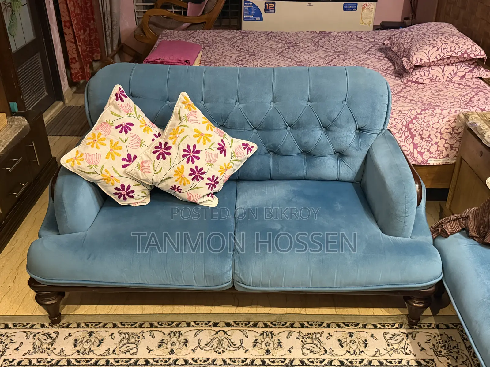Luxury Sofa Blue Colour